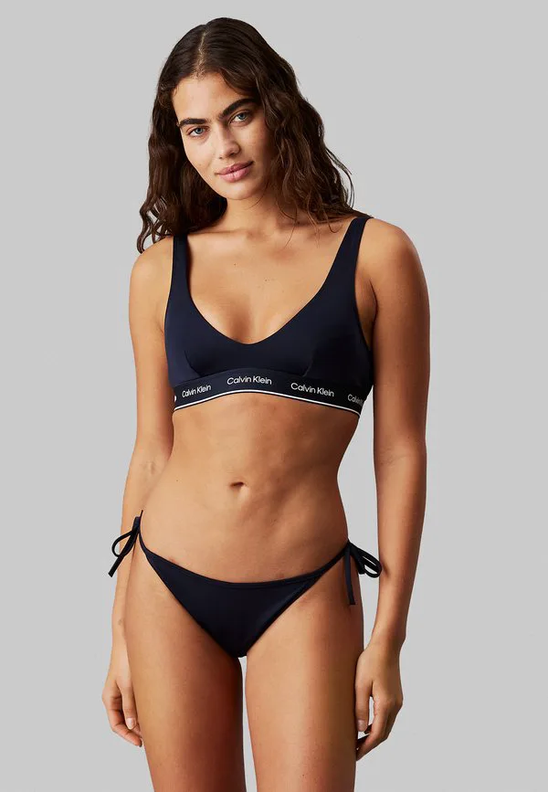 Завязка сбоку мета наследие бикини низ Calvin Klein Swimwear, Dark Sapphire