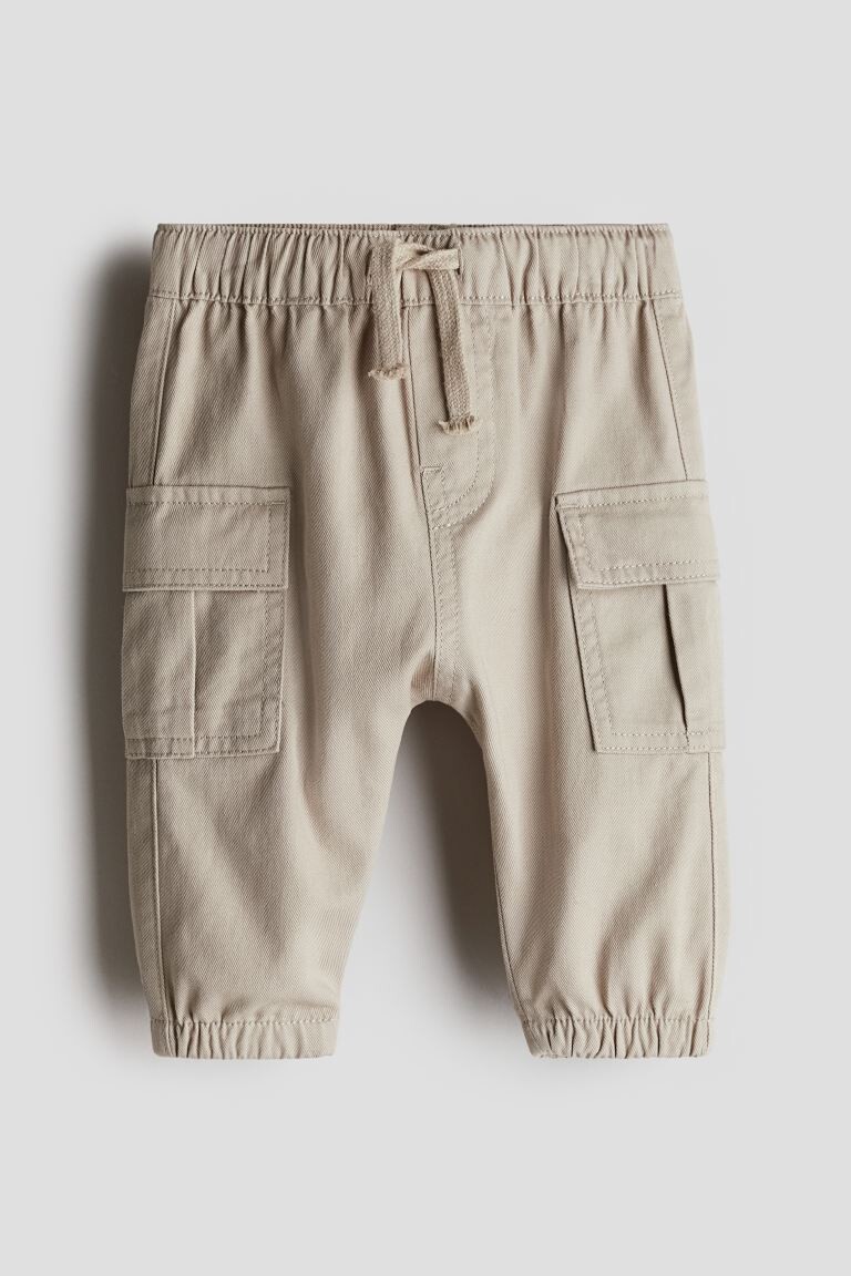 

Спортивные брюки из хлопкового твила H&M, бежевый