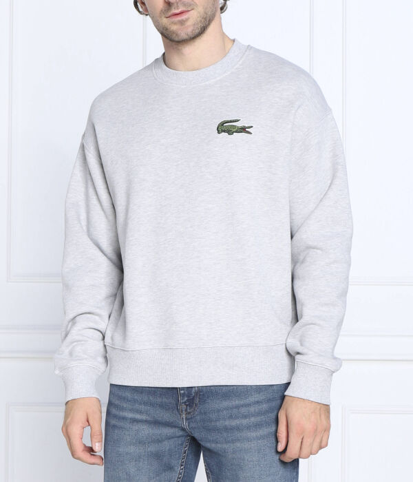 

Свитшот мужской Lacoste свободного кроя с логотипом бренда, серый