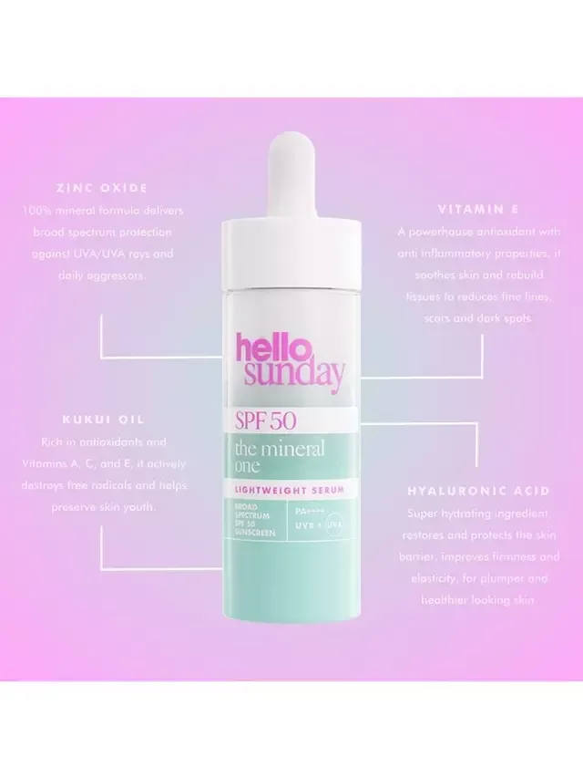 Сыворотка Hello Sunday — Для лица Mineral One Lightweight Serum SPF, 30 мл — фото 3