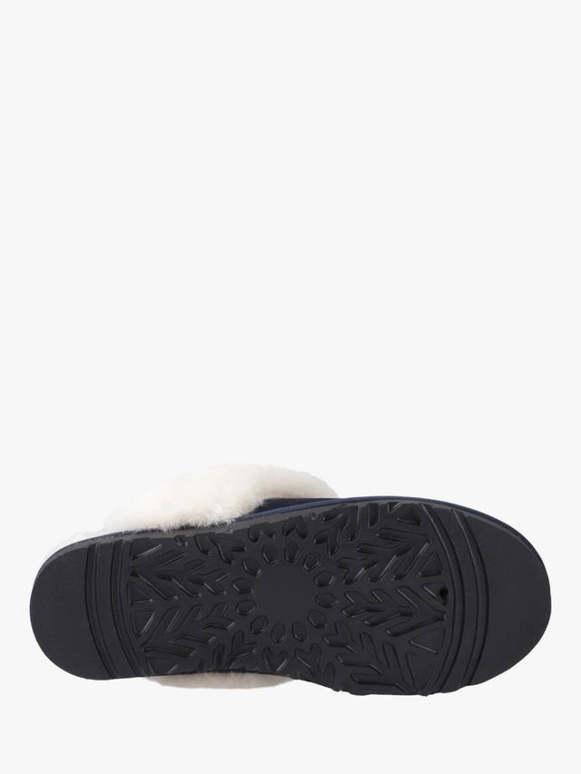 Саманта замшевые тапочки-мулесы с овчиной на воротнике Hush Puppies, Navy — фото 4