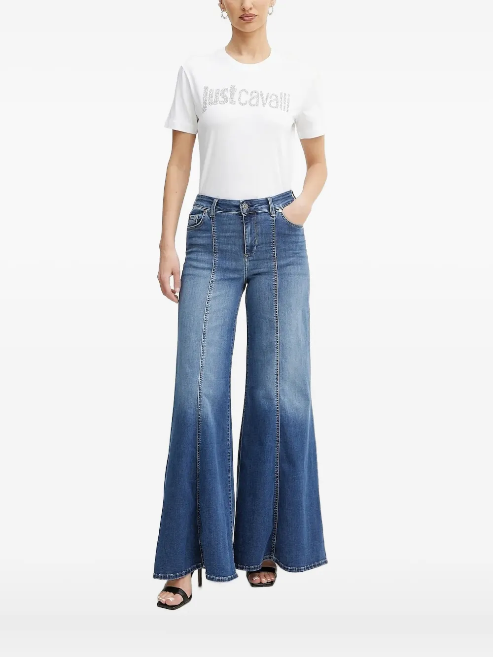 

Футболка с кристаллами Just Cavalli, белый