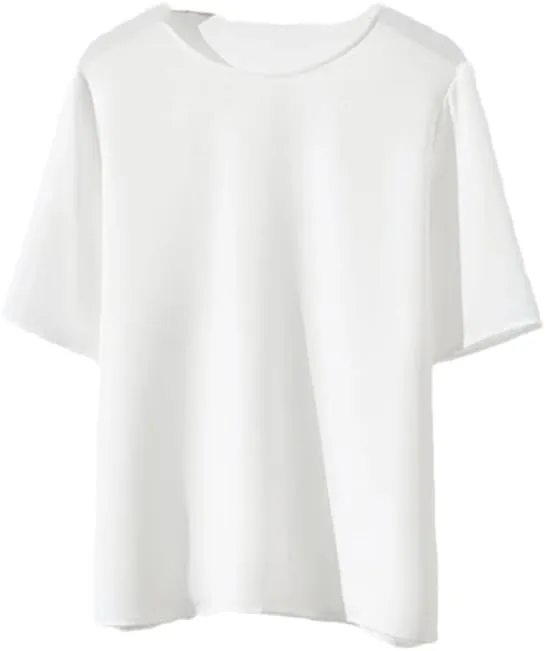 

Женская футболка из шелка с круглым вырезом Vsadsau