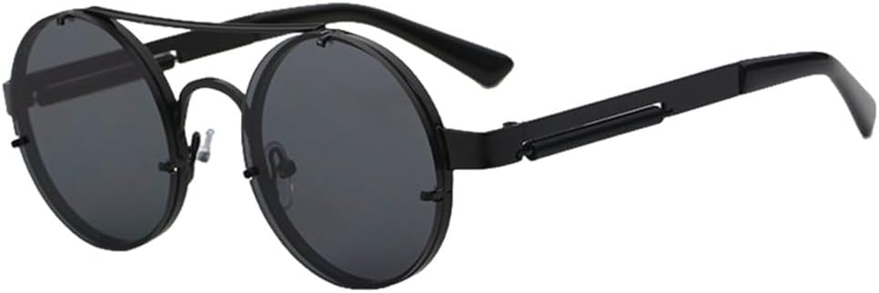 

Винтажные красные солнцезащитные очки в стиле стимпанк для мужчин, круглые, из сплава металла, ретро, ​​тонированные, для женщин в готическом стиле, SUN266 Generic, Mty151 Black