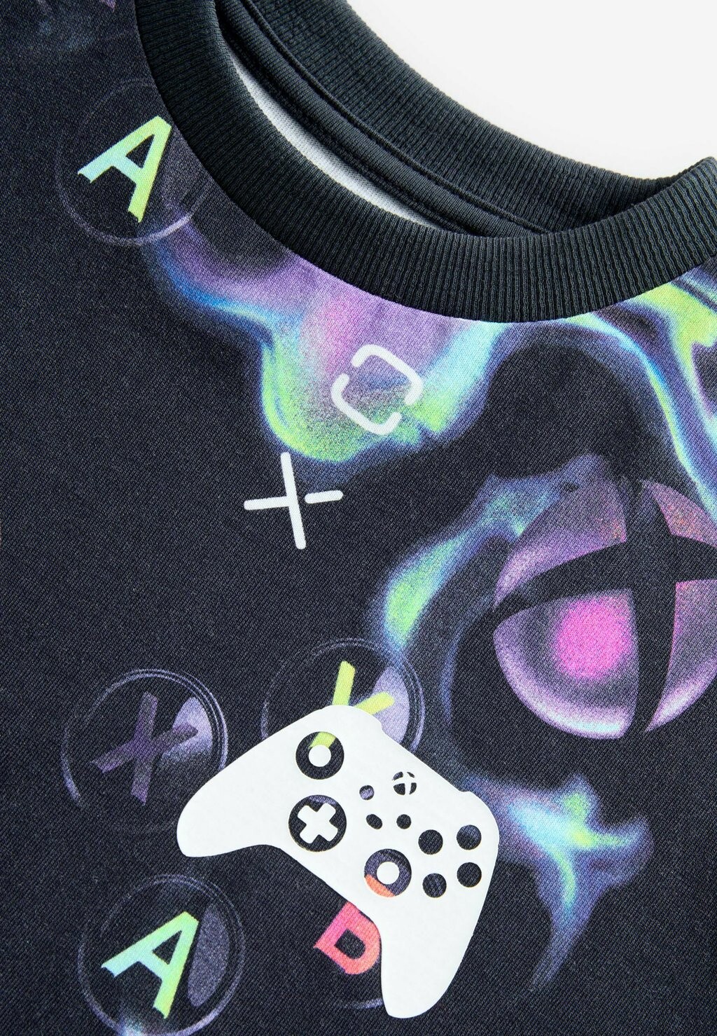 

Футболка с принтом FLAME CONTROLLER SHORT SLEEVE REGULAR FIT Next, черный