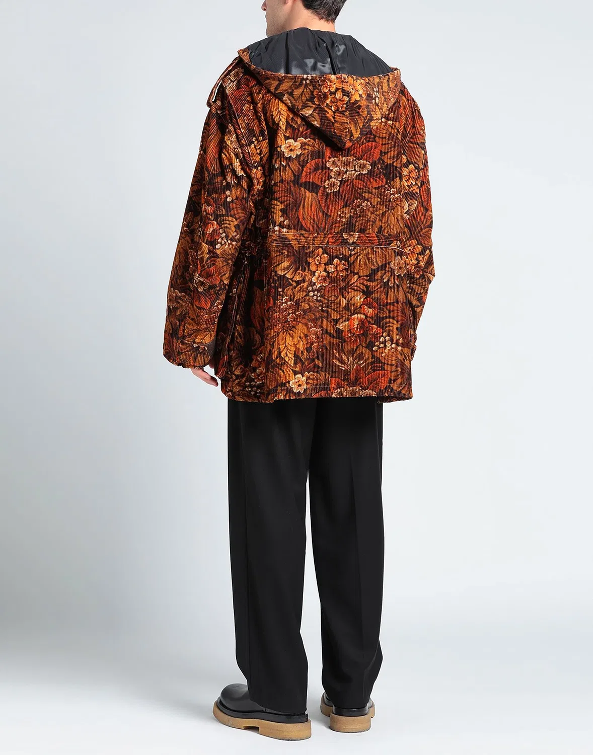 Пальто из вельвета с флористическим дизайном ACNE STUDIOS, Rust — фото 3