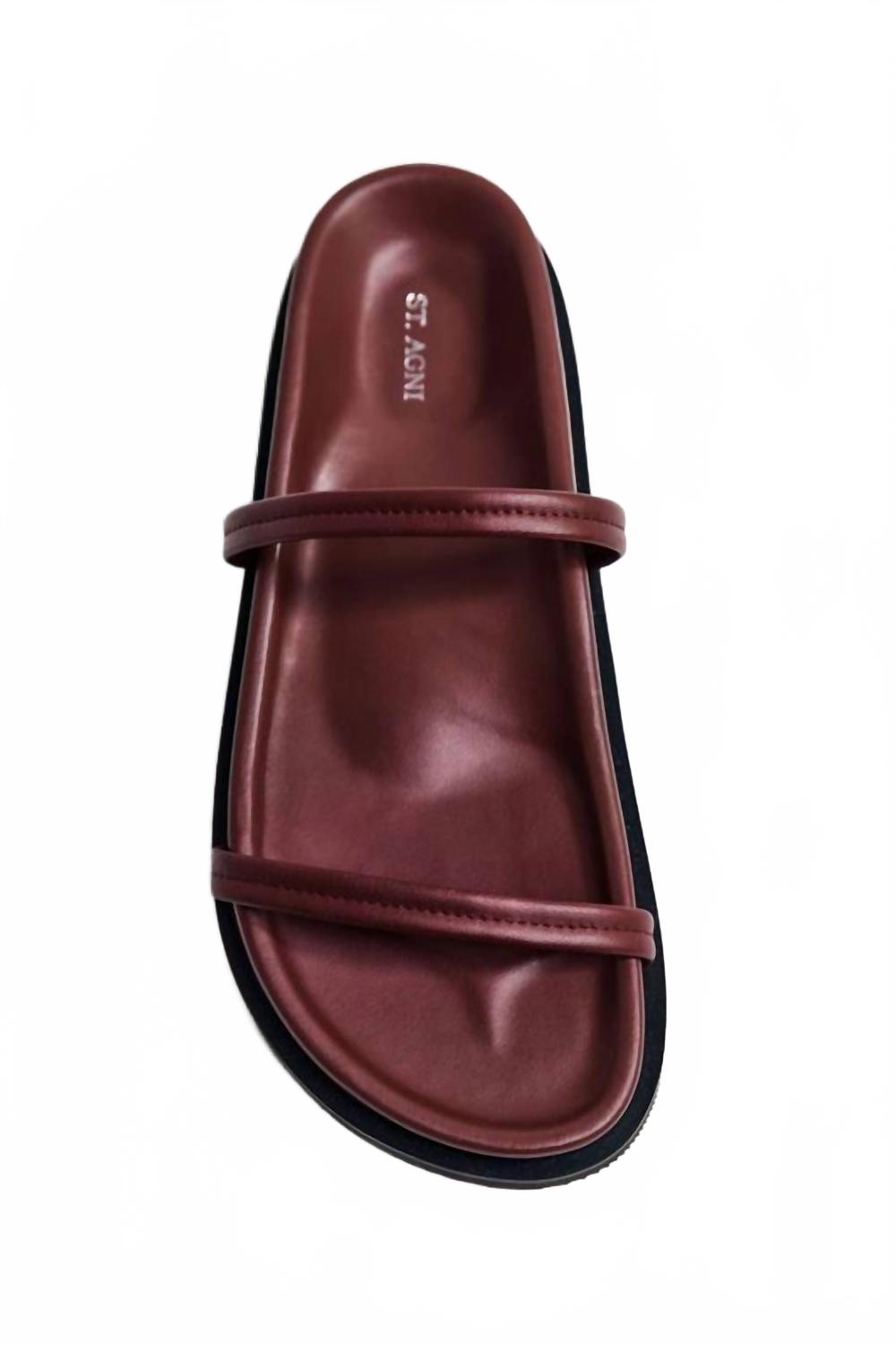 Women's Fine Double Strap Slide In Plum St. Agni, Plum — фото 3