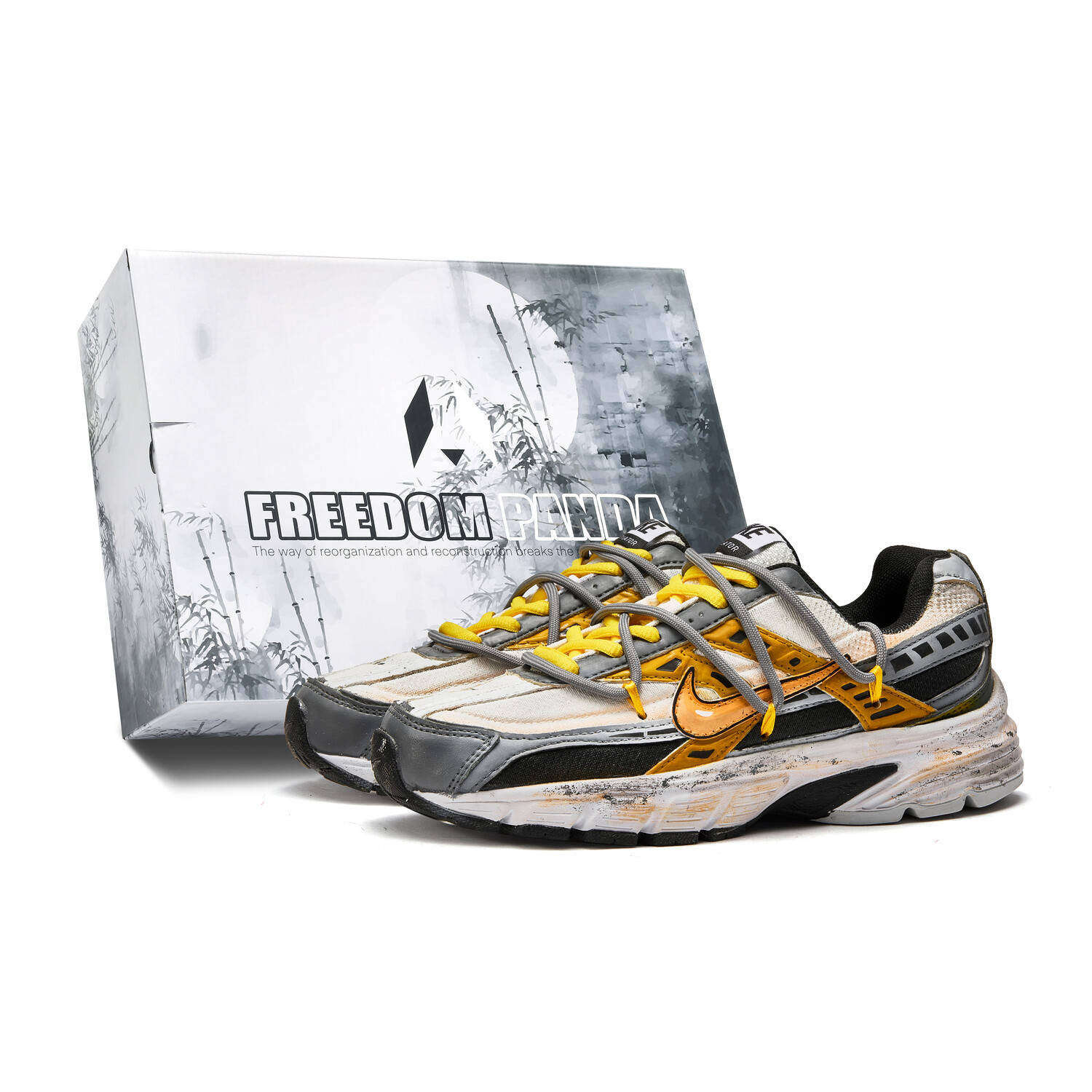 

Кроссовки для бега Initiator женские с низким верхом, черные/желтые Nike