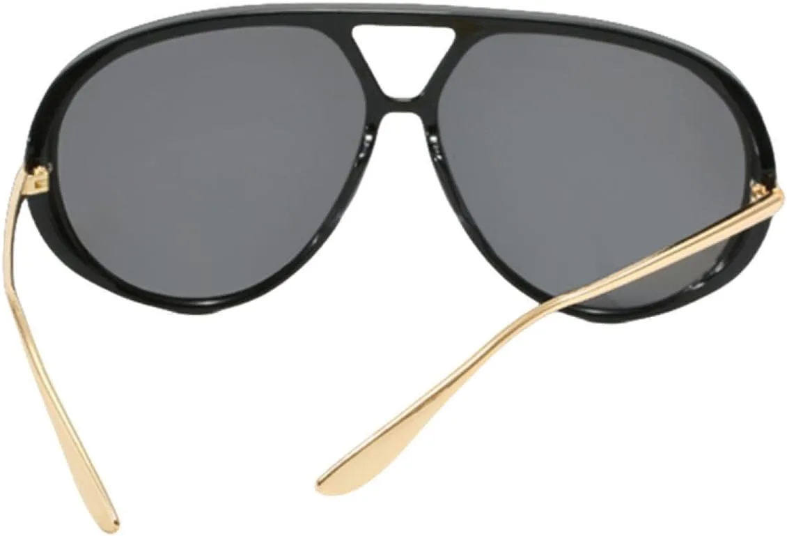 

Винтажные солнцезащитные очки в крупной оправе для женщин и мужчин, популярные, роскошные, в стиле панк, с заклепками, увеличенного размера TYUVIVO, Pink Tea