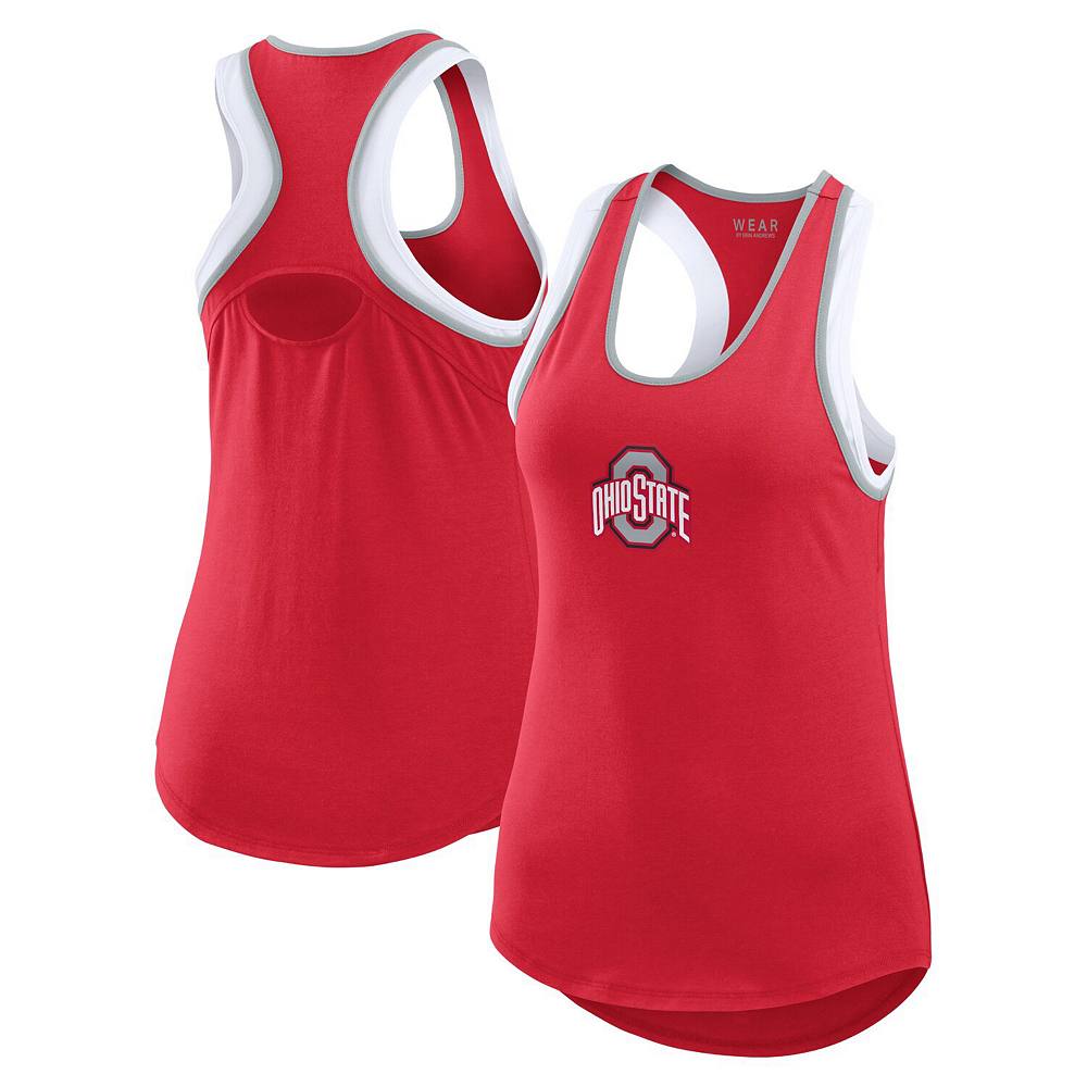 

Женская одежда от Erin Andrews Scarlet Ohio State Buckeyes Майка с открытыми отверстиями и бритвой спиной WEAR by Erin Andrews, цвет Osu Red