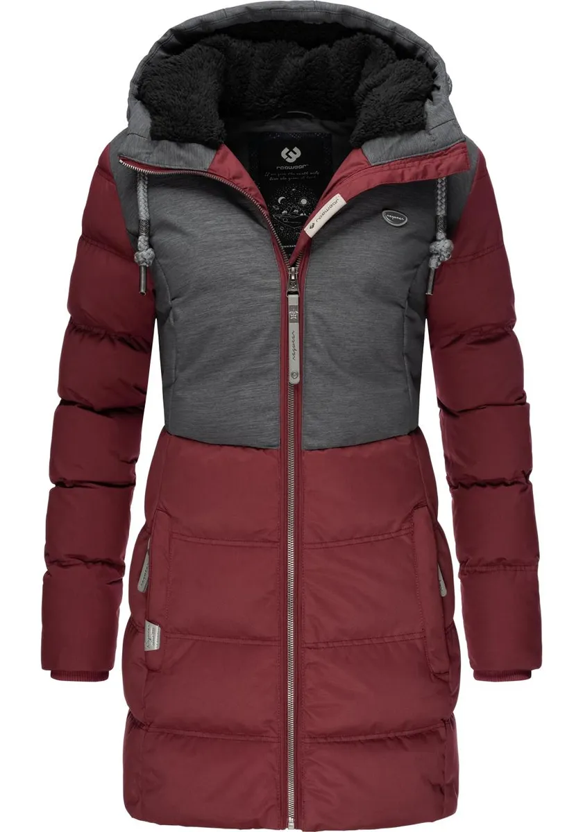 

Зимняя куртка Ragwear "Ashani Block Intl.", с капюшоном, стильная зимняя парка с капюшоном на подкладке, красный