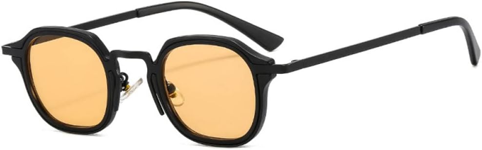 

MUTYNE Модные маленькие квадратные солнцезащитные очки для женщин в стиле ретро-панк, защита от УФ-излучения UV400, модные солнцезащитные очки для мужчин, Black Orange