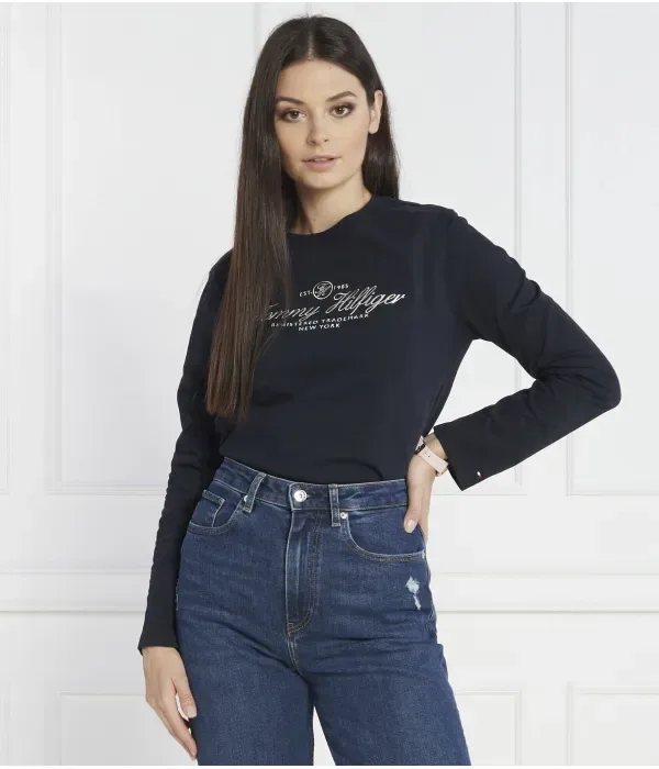 Блуза regular fit Tommy Hilfiger, темно-синий — фото 3