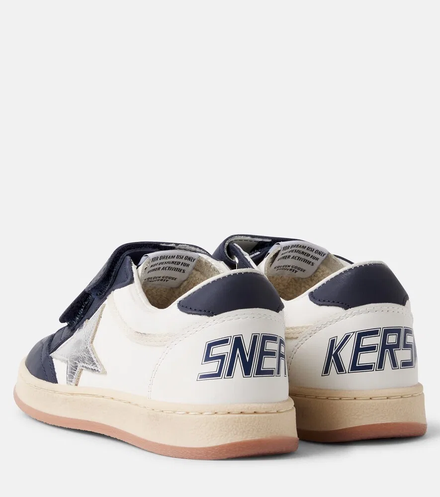 Кожаные кроссовки Ball Star Golden Goose Kids, белый — фото 2