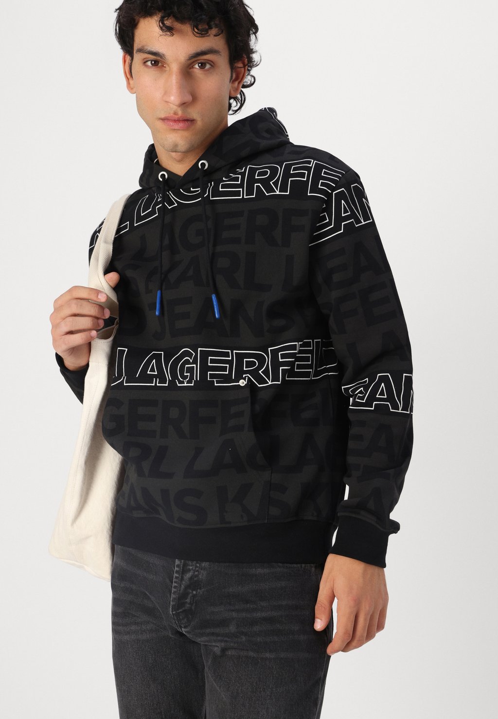 

Толстовка REGULAR TEXT HOODIE Karl Lagerfeld Jeans, черный