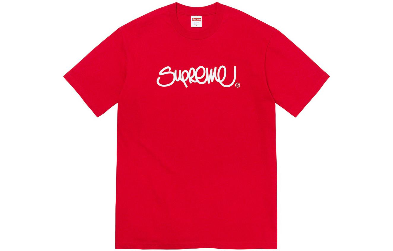 Футболка Supreme SS22 Week 19 Handstyle Натуральная, Морской Синий — фото 4