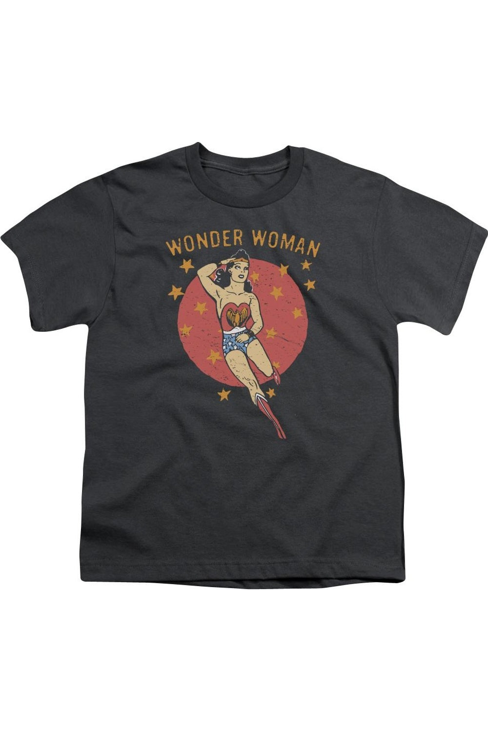 

Футболка с коротким рукавом DC Comics Wonder Woman с круглым принтом для детей Gildan, Charcoal