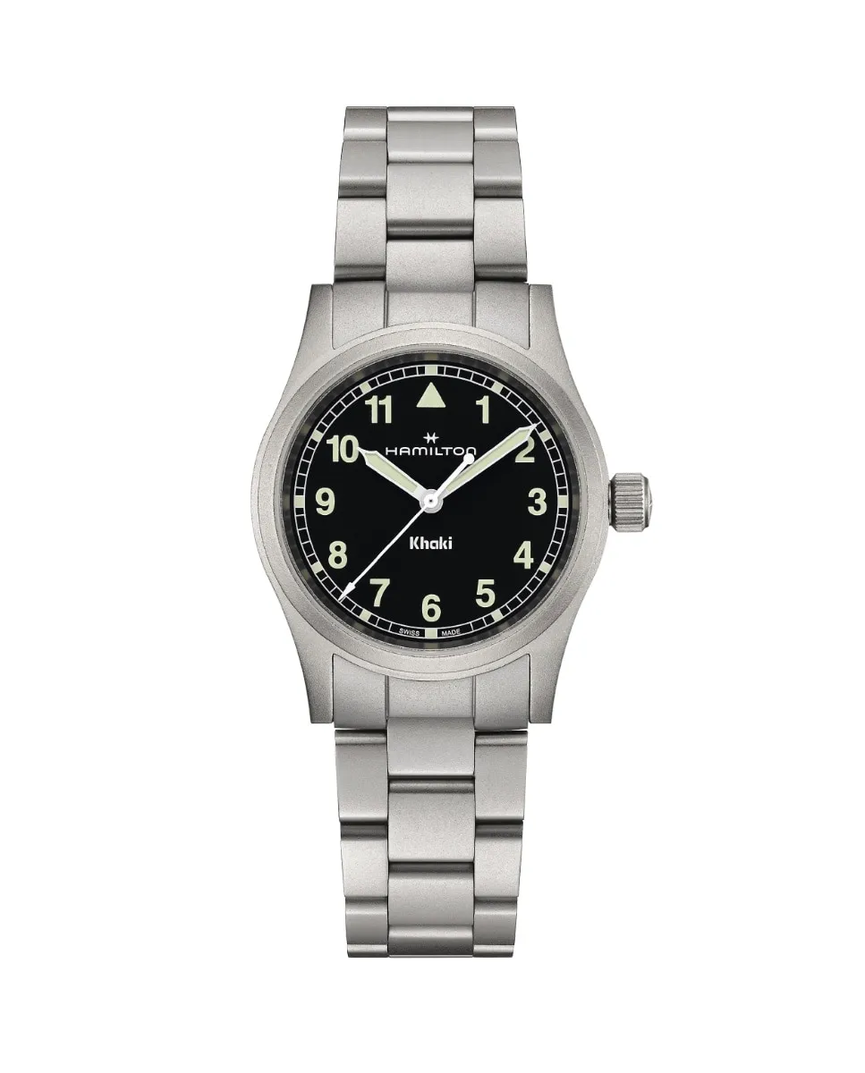 

Женские часы Khaki Field Quartz 33 мм H69301130 из стали Hamilton, серебряный