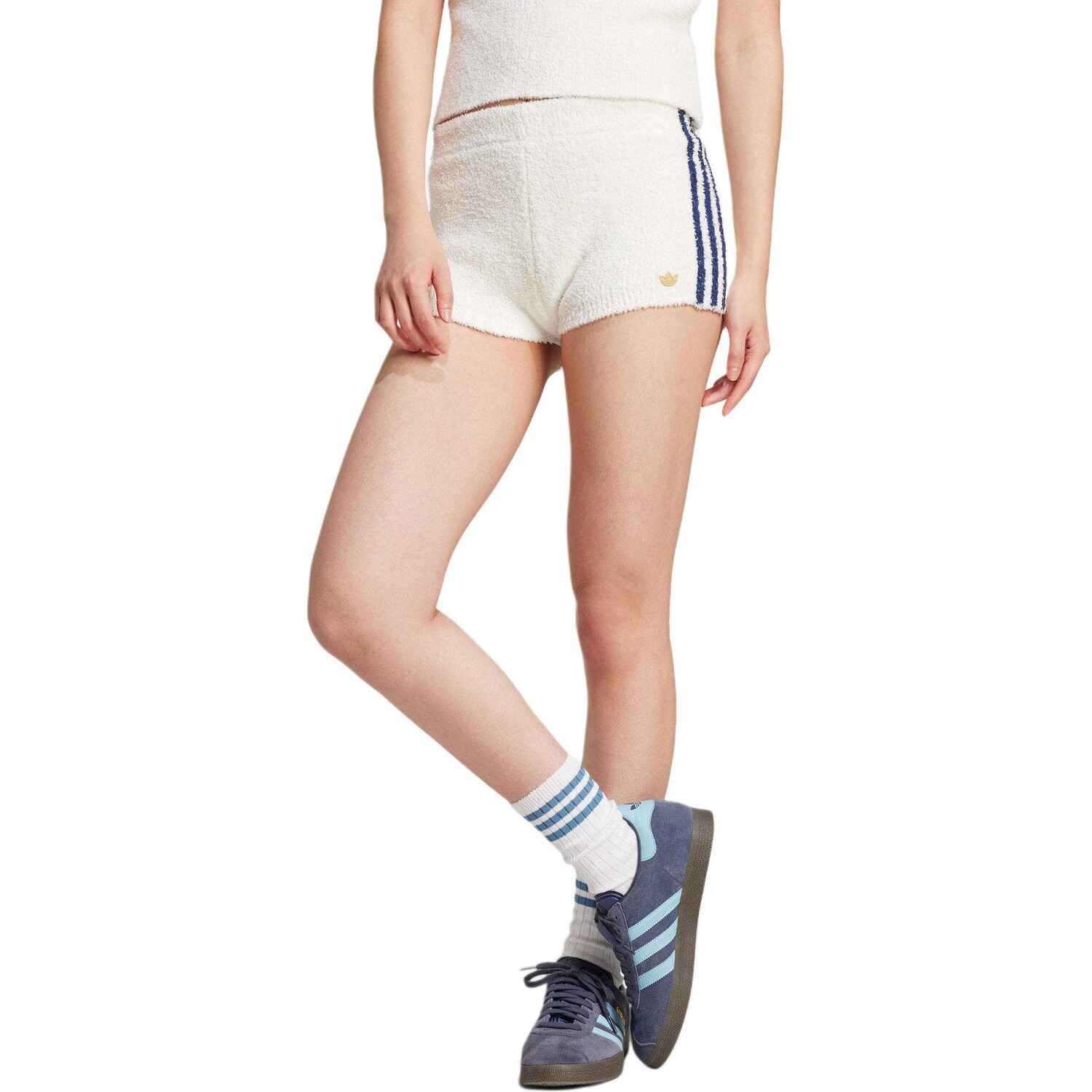 Повседневные шорты женские белые Adidas Originals, белый — фото 3