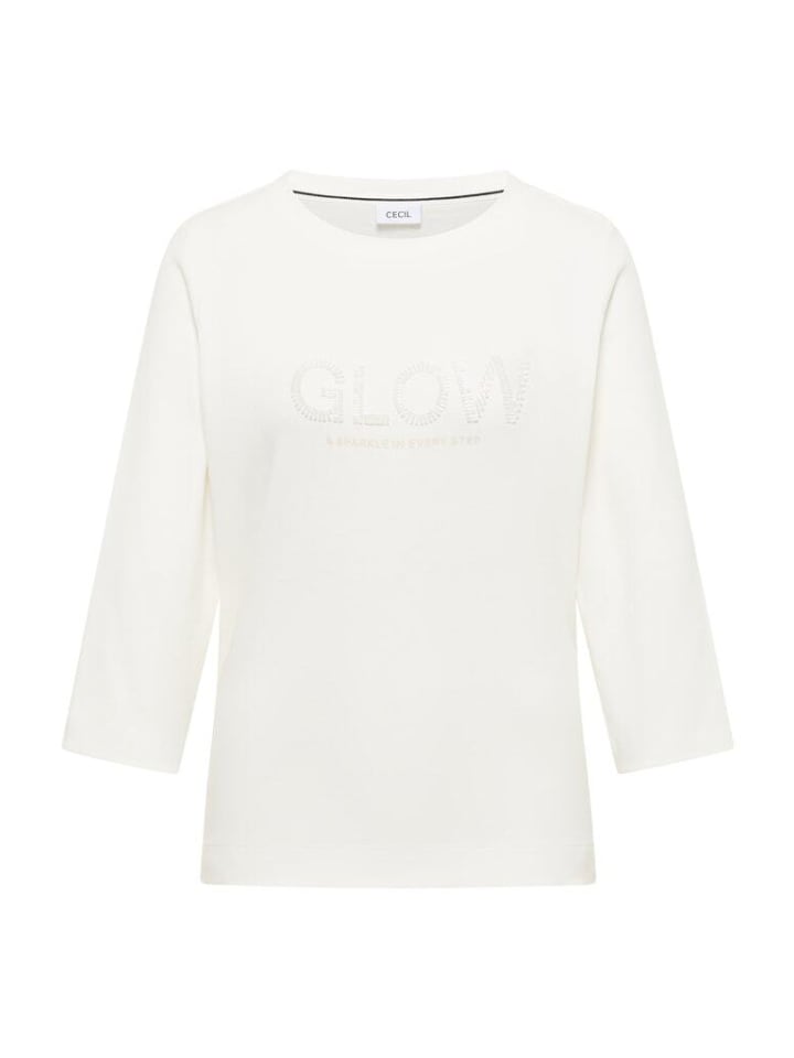 

Cecil Футболка с длинными рукавами, ванильно-белого цвета