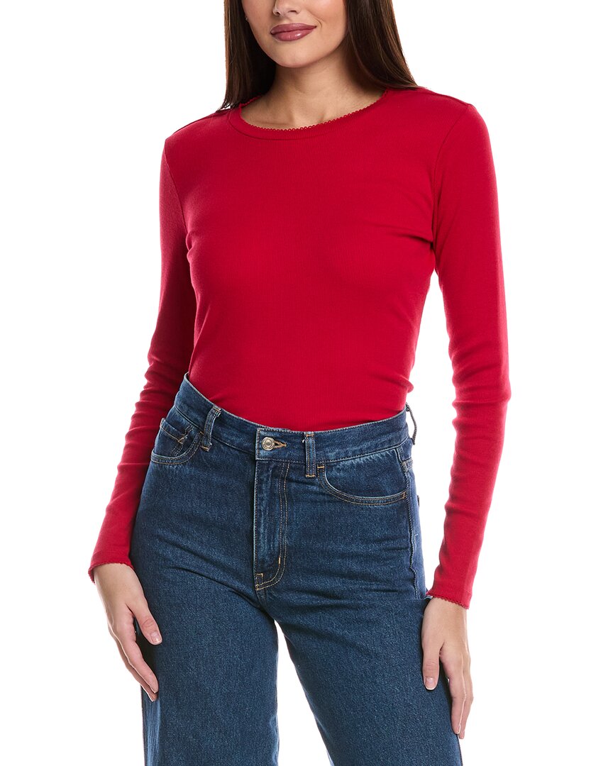 

Топ с рюшами CeCe, красный