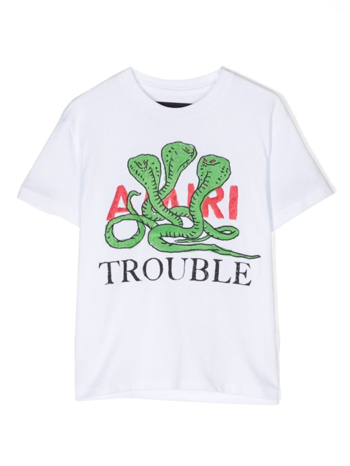

AMIRI KIDS футболка с принтом Trouble, белый