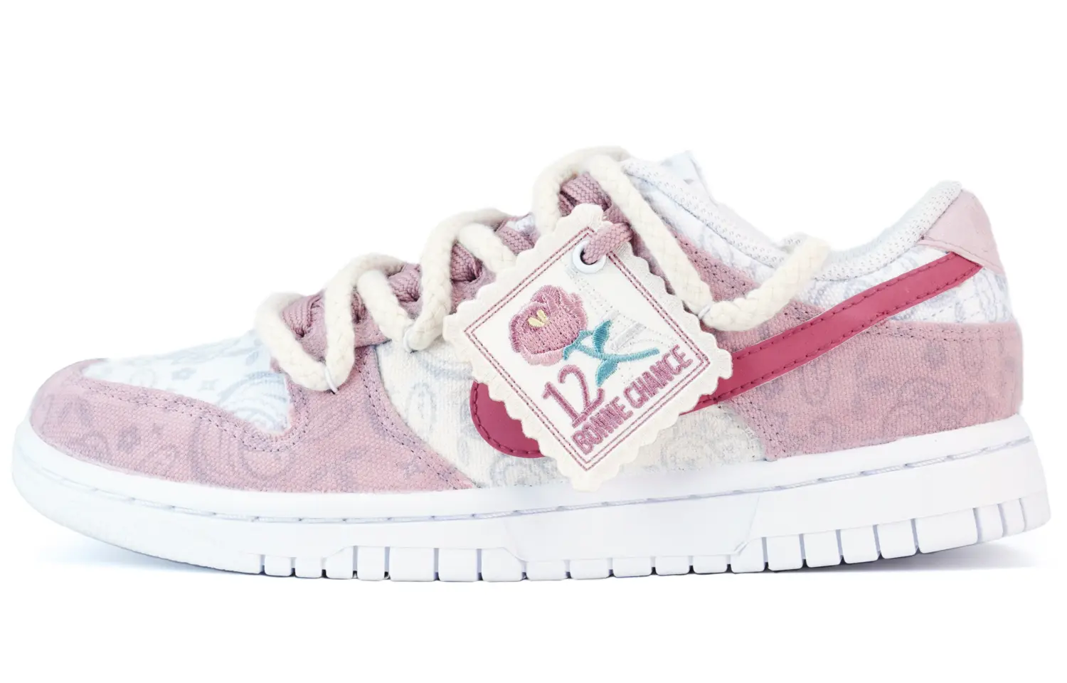 

Кроссовки Nike Dunk Skateboard Shoes Women's Low-Top White Pink