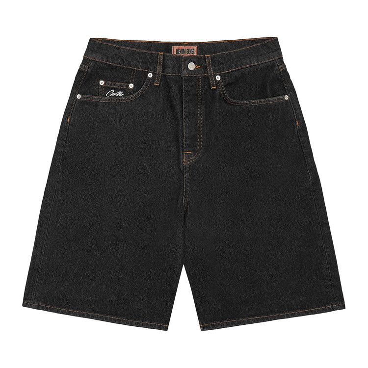 

Шорты Corteiz Crest Chainstitch Denim Short, Washed Black