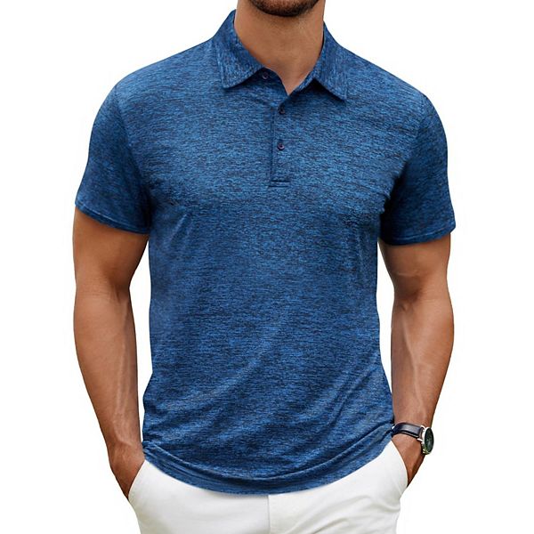 

Мужская футболка поло с коротким рукавом для спорта и гольфа Coofandy, Navy Blue