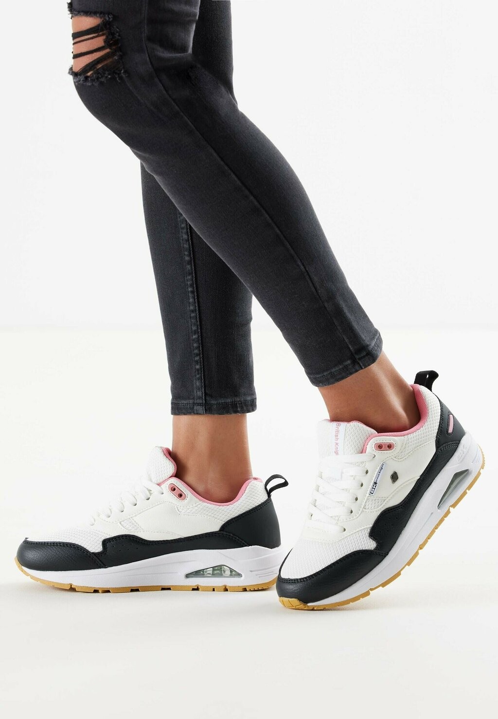 

Низкие кроссовки Lennox British Knights, цвет white black peach