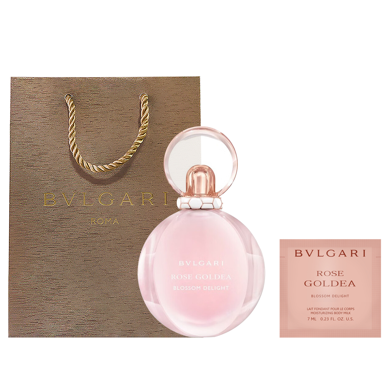 Парфюмерная вода Bvlgari Rose Goldea Blossom Delight и лосьон для тела, 75 мл + 7 мл — фото 3