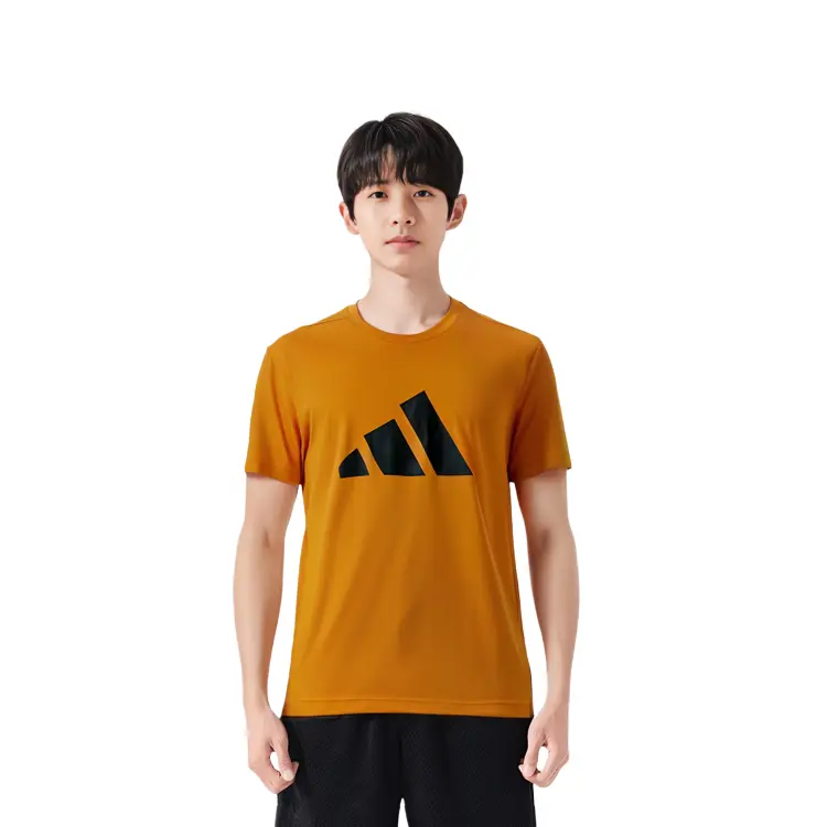 Футболка мужская хаки Adidas, желтый — фото 4