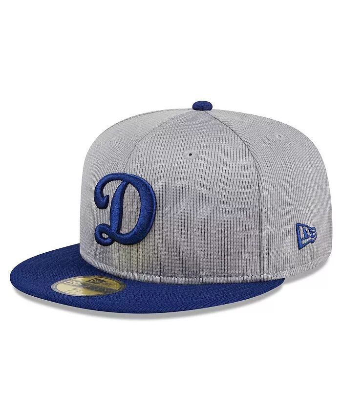 

Мужская серая бейсболка Los Angeles Dodgers 2024 Batting Practice 59FIFTY Fitted Hat New Era