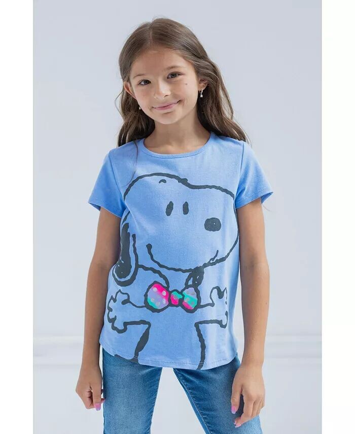 Комплект из 2 футболок для девочек Woodstock Snoopy Peanuts, мультиколор — фото 2