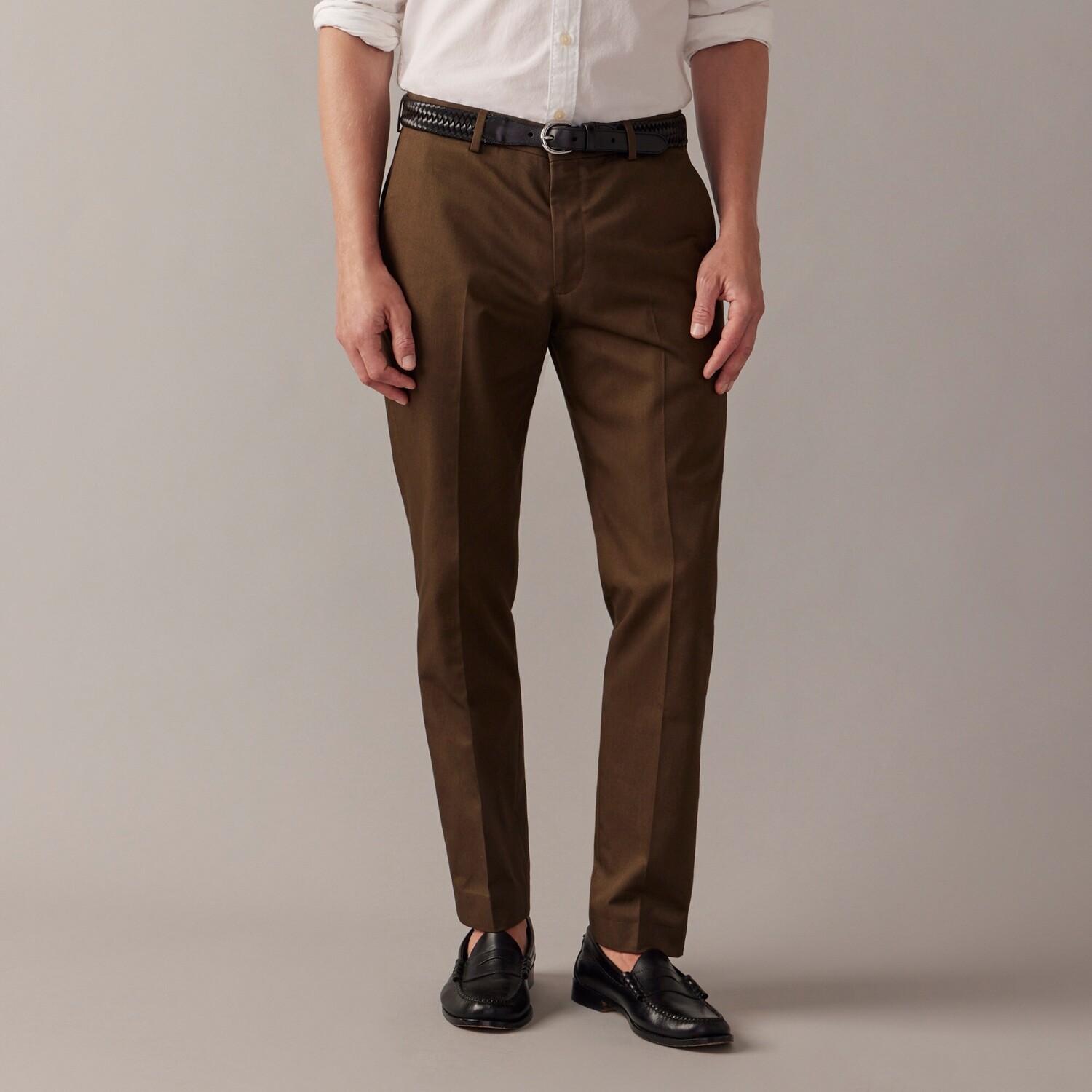 

Брюки Ludlow slim fit из итальянского чинос J.Crew, коричневый