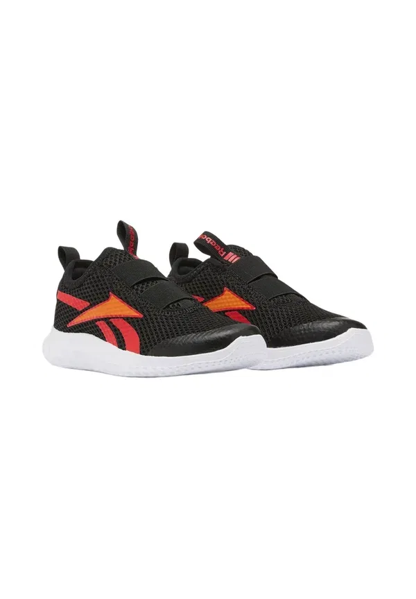 Кроссовки-слипоны для ходьбы Reebok Rush, черный/арена-оранжевый/спорт-красный — фото 2