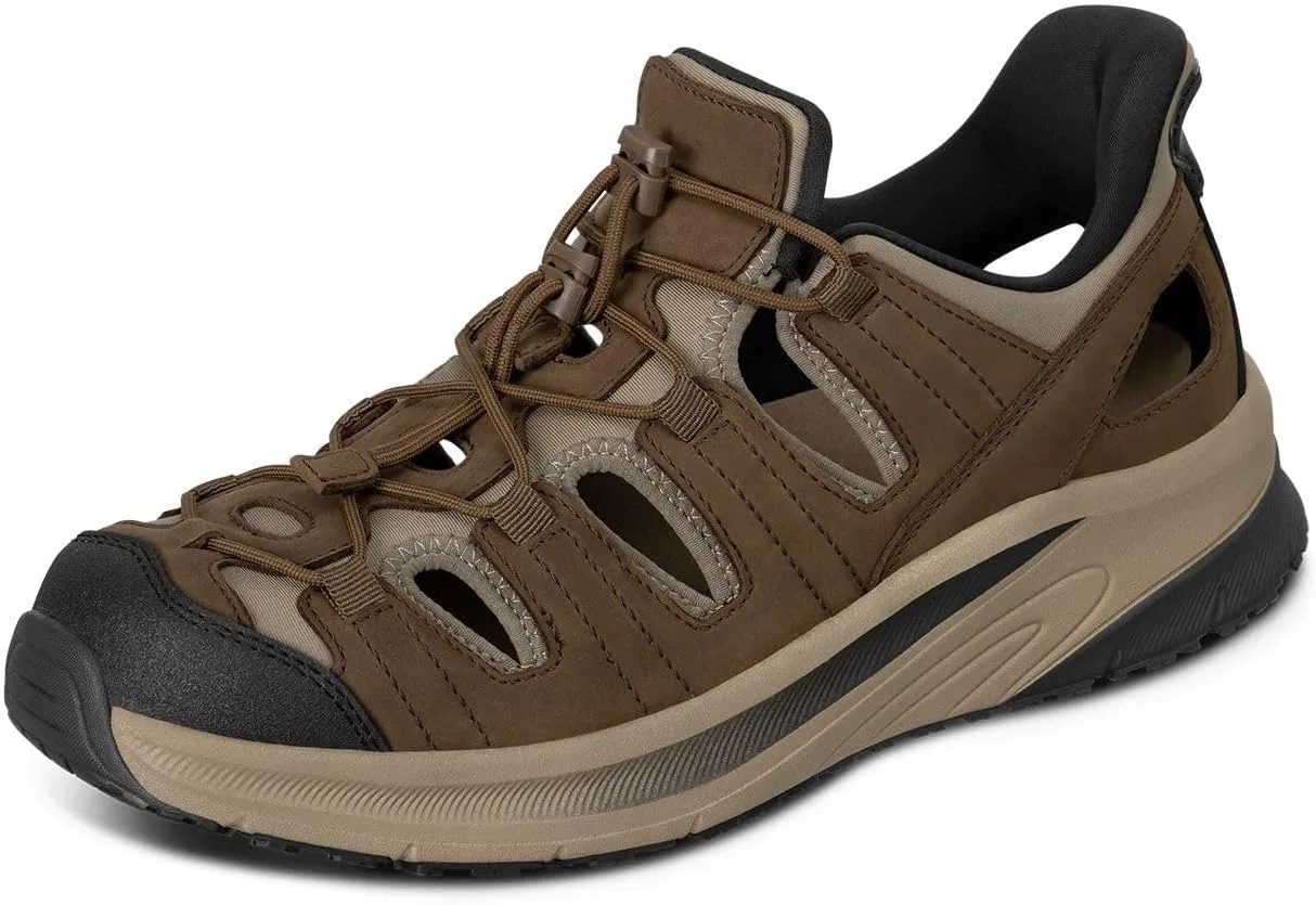 Мужские сандалии Orthofeet Saturn Handsfree Easy Slip On, Brown