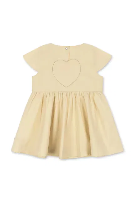 Платье мини с сердцем на спине Hearly Dress GOTS Konges Sløjd, бежевый — фото 2