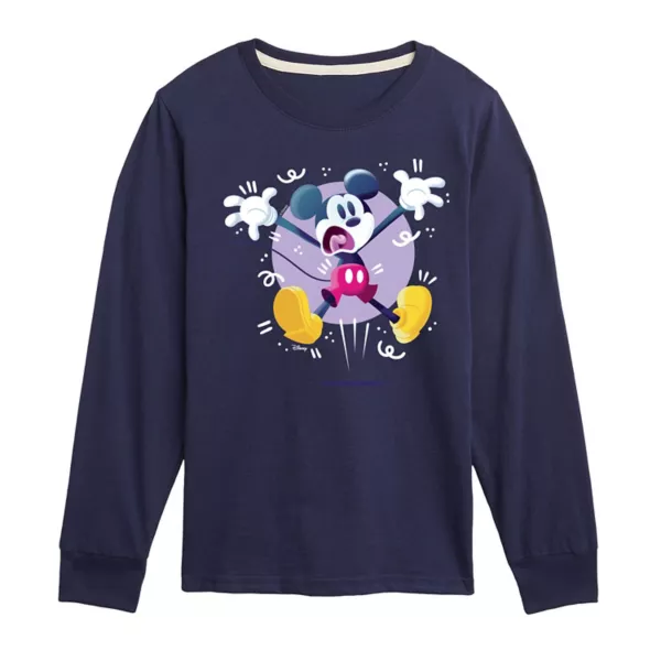 

Футболка с длинным рукавом и принтом Микки Мауса для мальчиков 8-20 лет Disney, синий