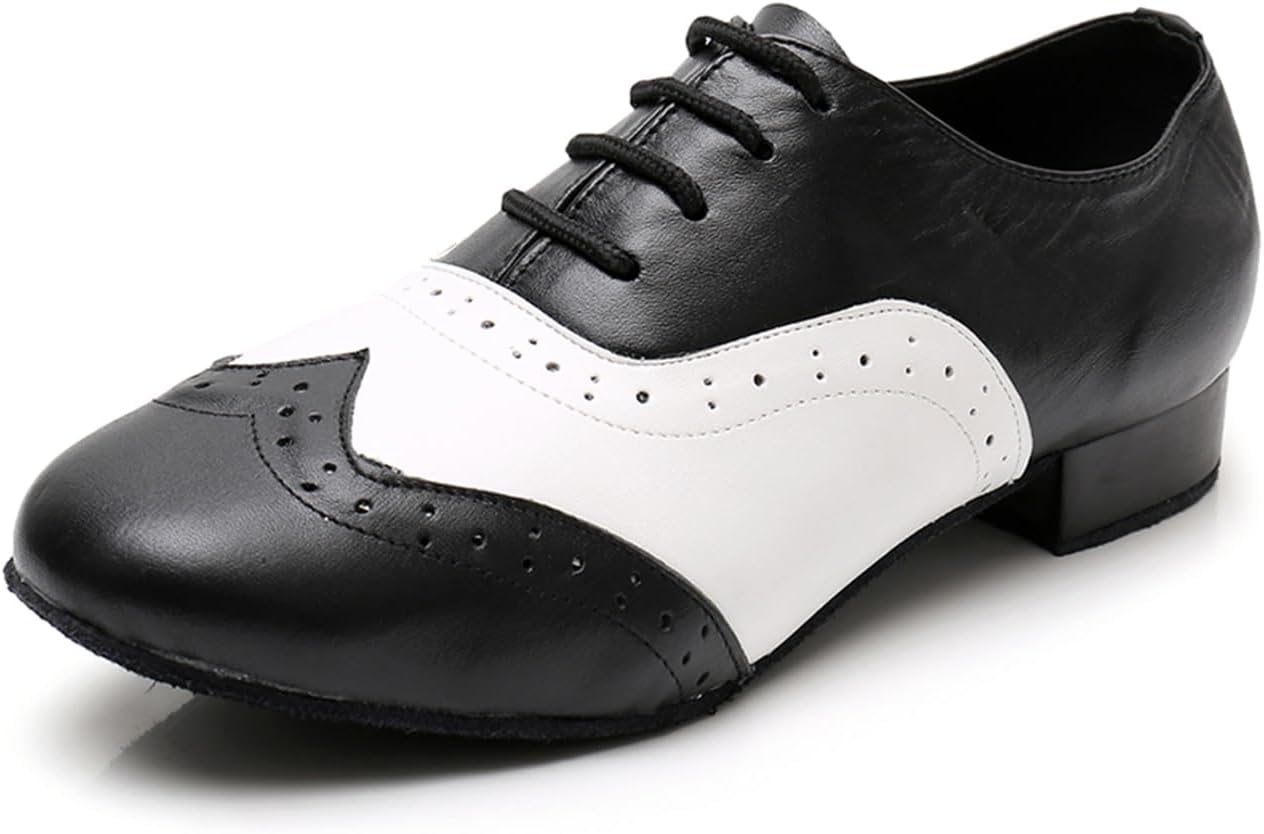 

Мужские кожаные танцевальные туфли SWDZM для стандартного и латинского танго, современных танцев, профессиональные тренировочные туфли, белый