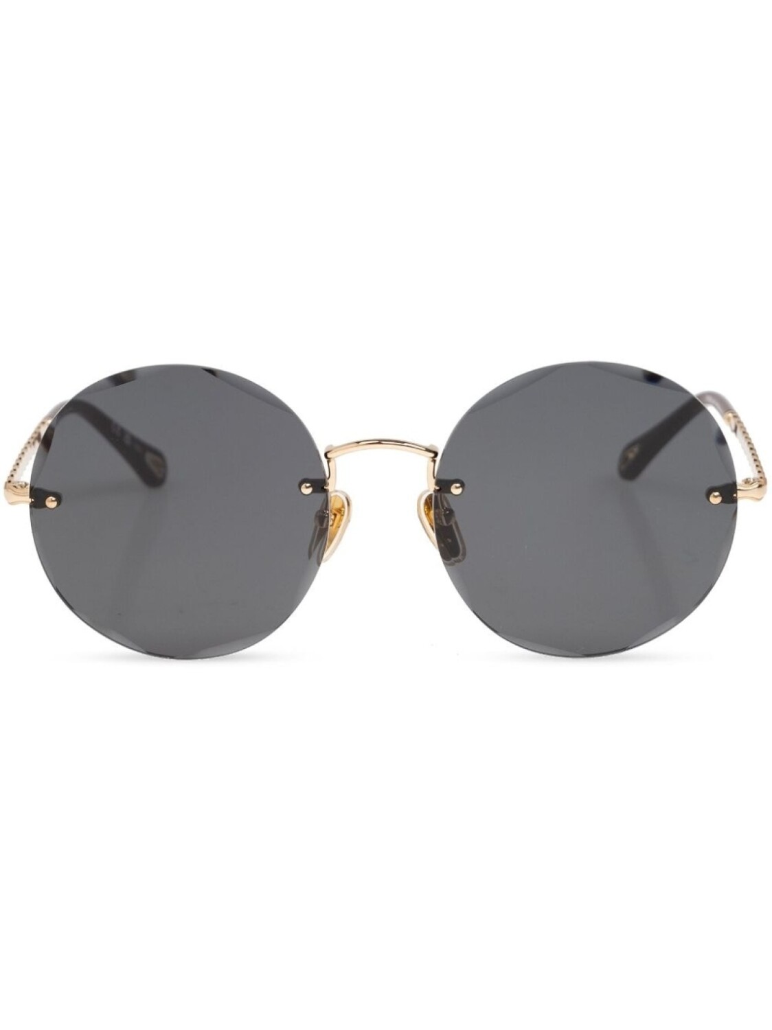

Chloé Eyewear массивные солнцезащитные очки в круглой оправе, золотой