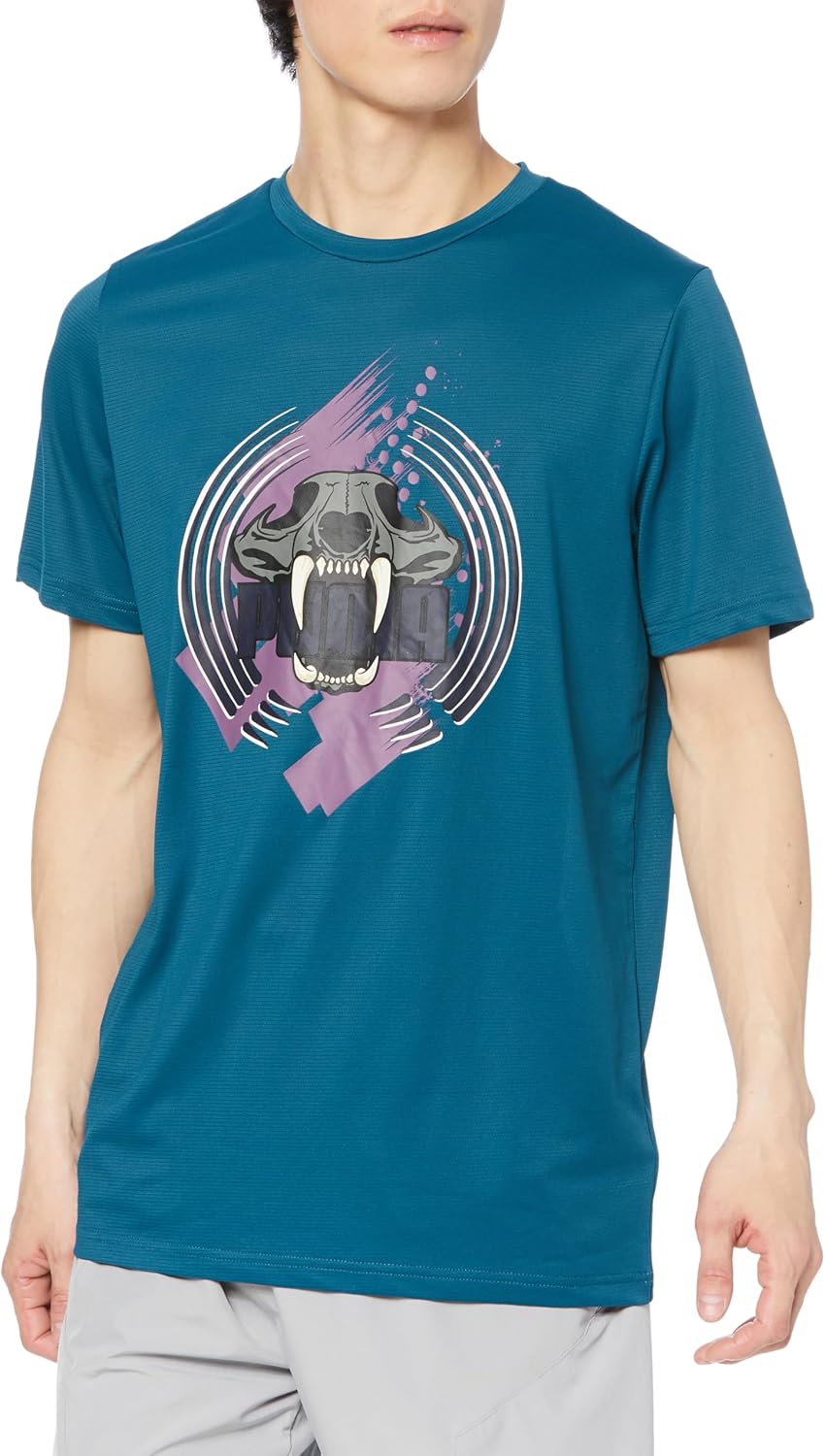 

Мужская беговая футболка PUMA 525341 для тренировок в спортзале с графическим принтом RF