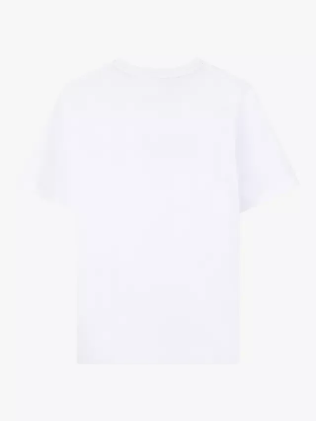 Детская футболка с коротким рукавом и металлическим логотипом HUGO BOSS, White — фото 2