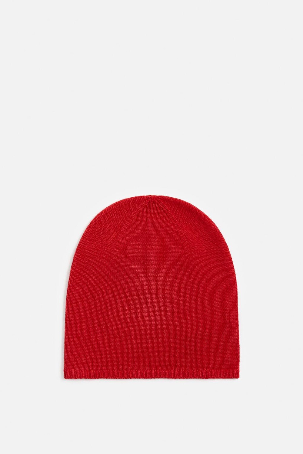 

Вязаная шапка из шерсти ZARA, красный