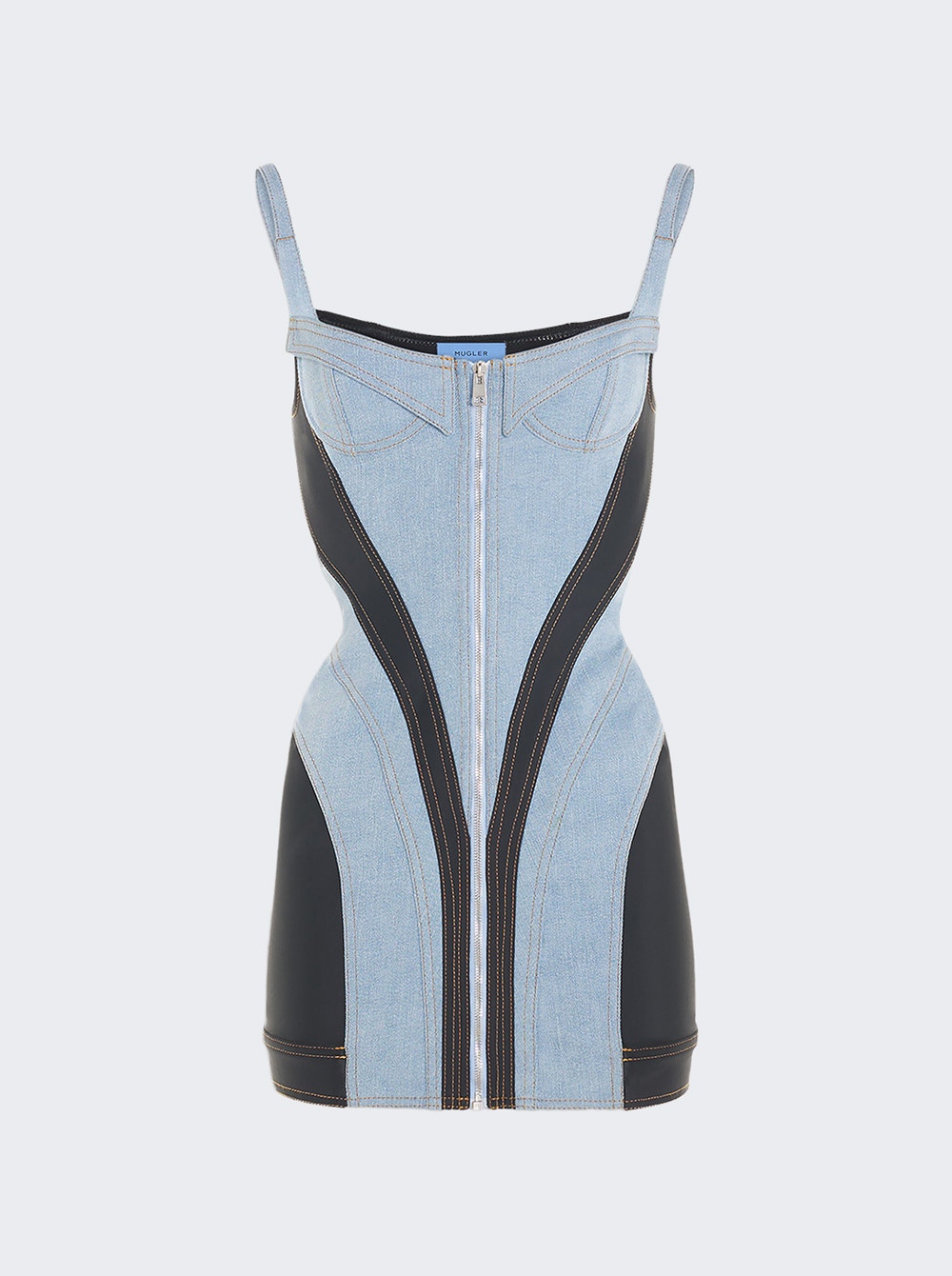 

Корсетное джинсовое платье Mugler, синий
