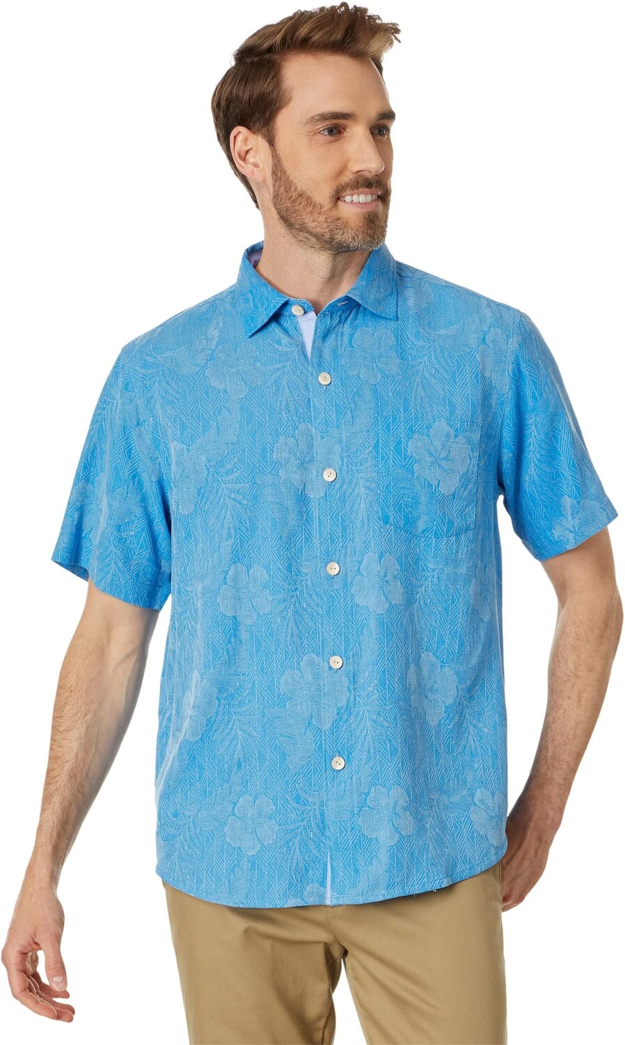 

Рубашка Tommy Bahama Hibiscus Jungle, цвет Blue Canal