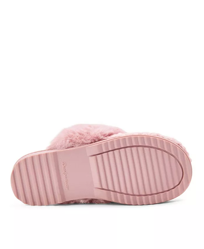 Женские вязаные тапочки Courtney Scuff Dearfoams, розовый — фото 4