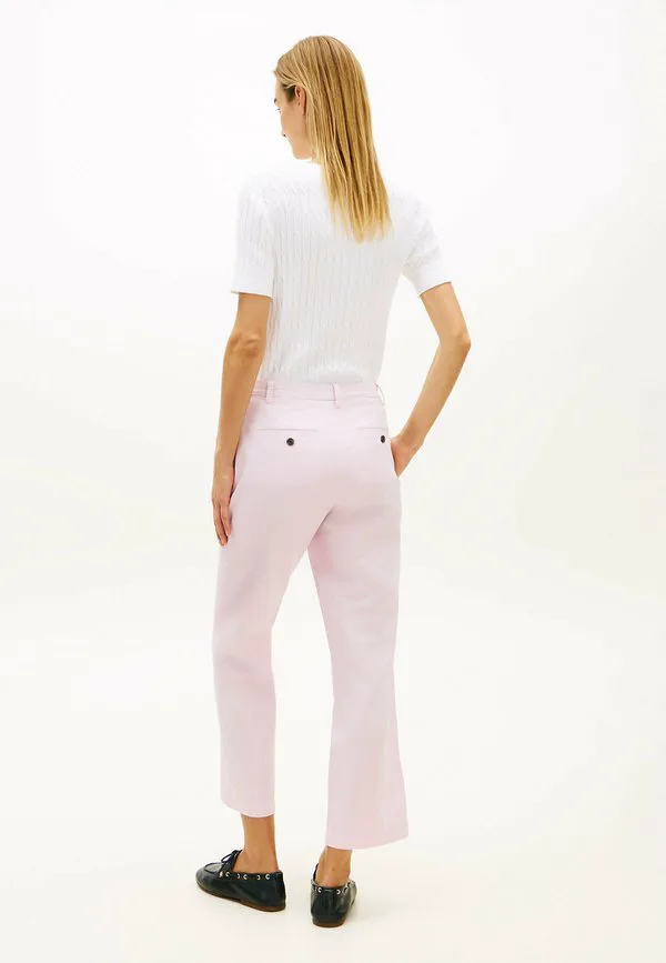 Выстиранные узкие прямые брюки-чиносы Tommy Hilfiger, Lilac Powder — фото 3