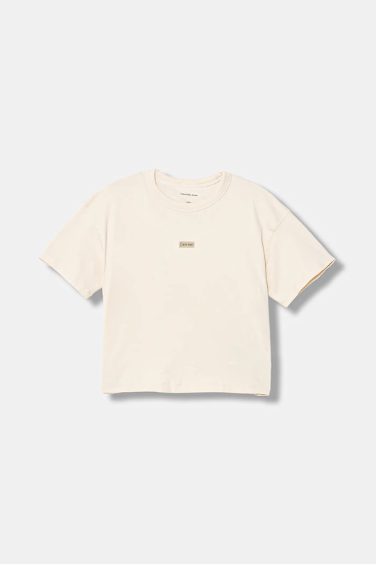 

Детская футболка Calvin Klein Jeans, бежевый