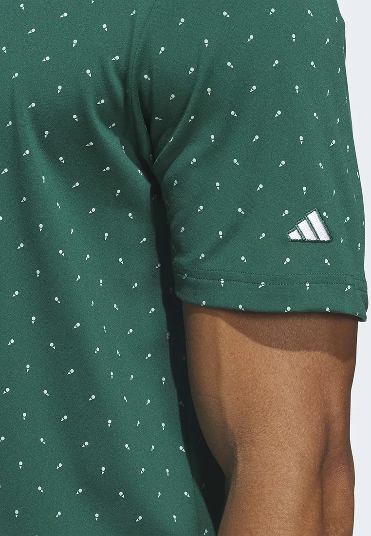 Поло Ultimate365+ Micro Print, мужское, Adidas, зеленый — фото 4